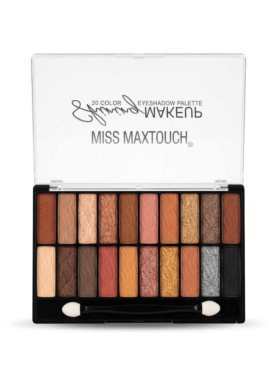 Miss MaxTouch  - 20 Color Eyeshadow Palette - nude colour shades