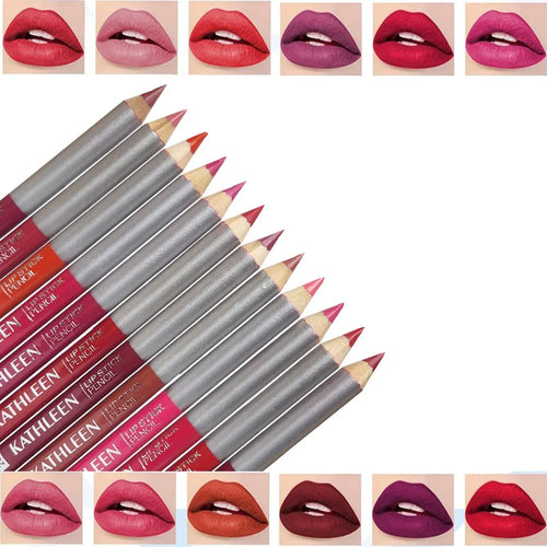 KATHLEEN 2-in-1 Eyeliner & Lip Liner Set - Pack of 8 My Store